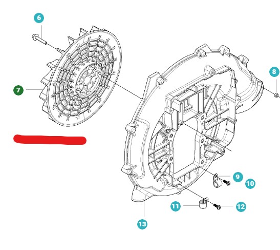 Ventilateur dans le groupe Pièces De Rechange / Pièces détachées Souffleurs de feuilles / Pièces détachées Husqvarna 350BT chez GPLSHOP (5028502-01)