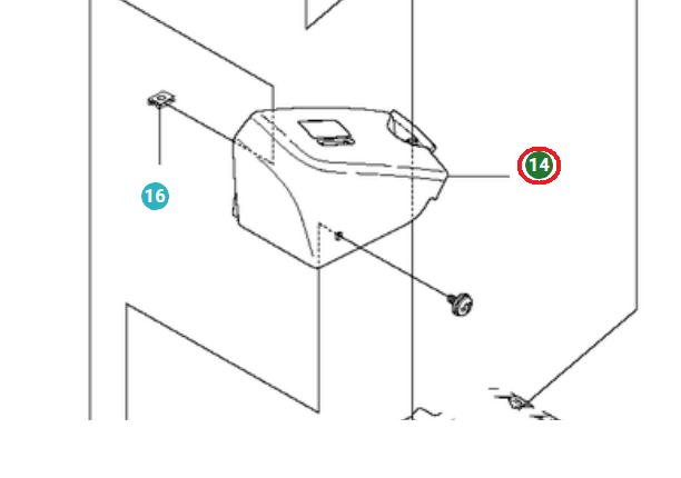 Couvercle de contrôle dans le groupe Pièces De Rechange / Pièces détachées Jonsered Tondeuse autoportée / Pièces détachées Jonsered FR 2216 MA 4x4 chez GPLSHOP (5040597-02)