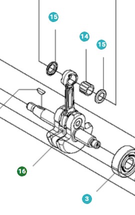 Vilebrequin dans le groupe Pièces De Rechange / Pièces détachées Souffleurs de feuilles / Pièces détachées Husqvarna 530BT chez GPLSHOP (5041193-01)