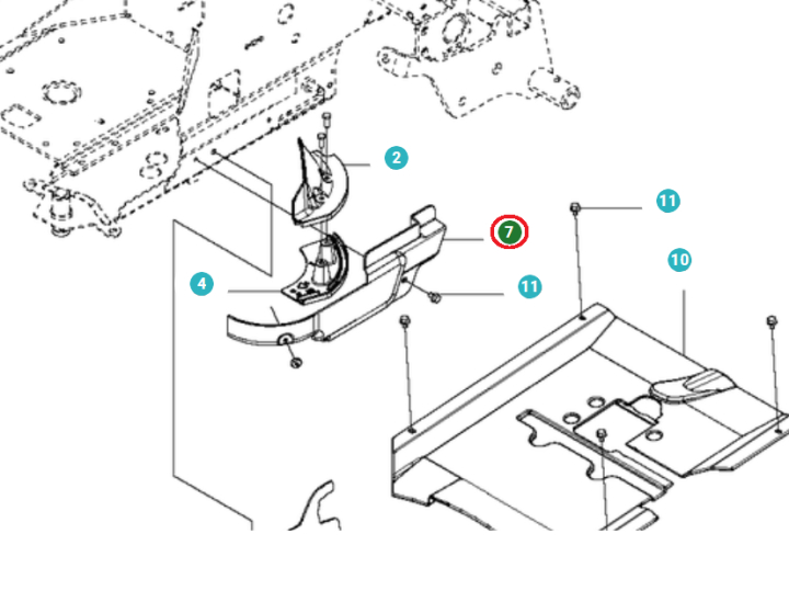 Couvercle de courroie dans le groupe Pièces De Rechange / Pièces détachées Jonsered Tondeuse autoportée / Pièces détachées Jonsered FR 2216 MA 4x4 chez GPLSHOP (5102224-02)