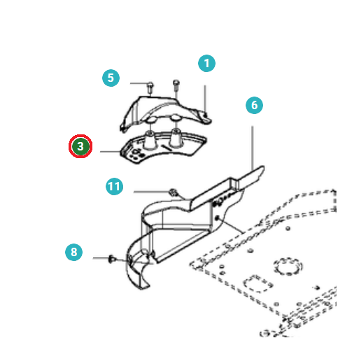 Logement dans le groupe Pièces De Rechange / Pièces détachées Jonsered Tondeuse autoportée / Pièces détachées Jonsered FR 2216 MA 4x4 chez GPLSHOP (5102227-03)