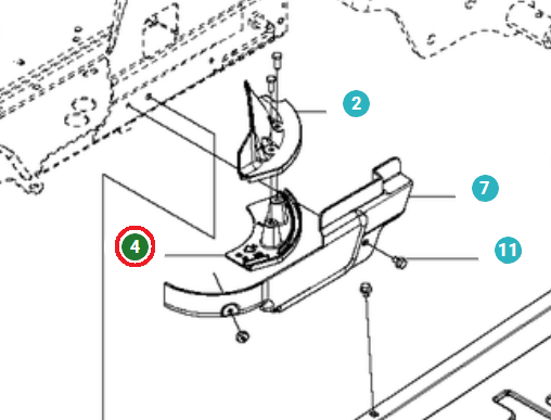 Logement dans le groupe Pièces De Rechange / Pièces détachées Jonsered Tondeuse autoportée / Pièces détachées Jonsered FR 2216 MA 4x4 chez GPLSHOP (5102227-04)