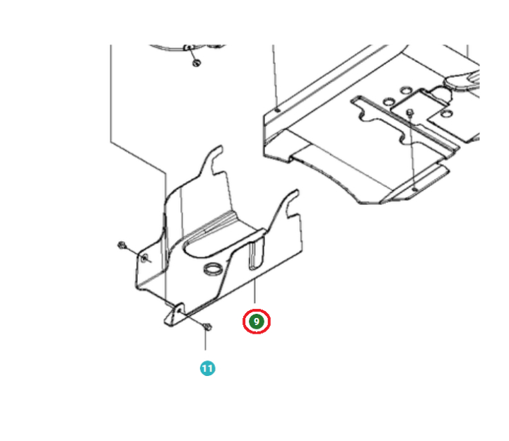 Couvercle de courroie dans le groupe Pièces De Rechange / Pièces détachées Jonsered Tondeuse autoportée / Pièces détachées Jonsered FR 2216 MA chez GPLSHOP (5104420-02)