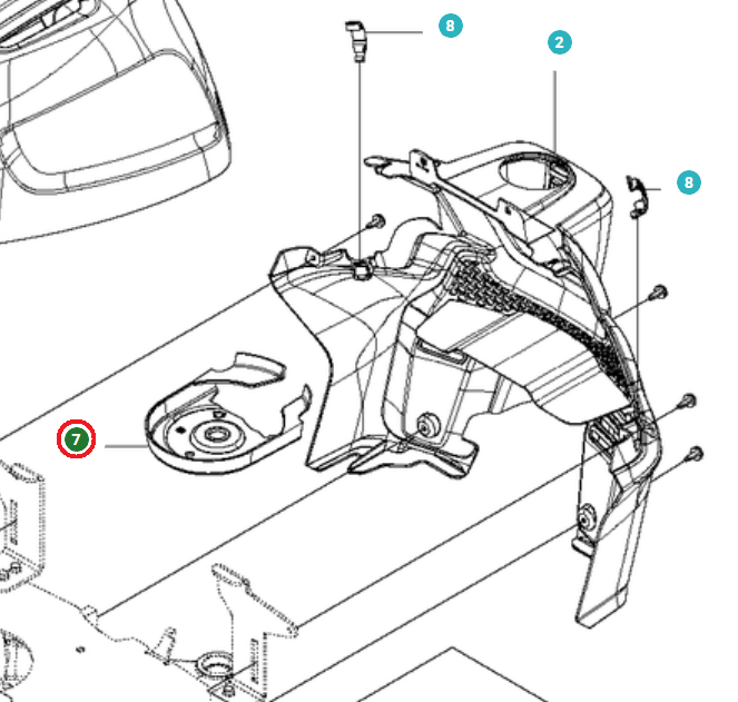 Logement dans le groupe Pièces De Rechange / Pièces détachées Jonsered Tondeuse autoportée / Pièces détachées Jonsered FR 2312 MA chez GPLSHOP (5225081-02)