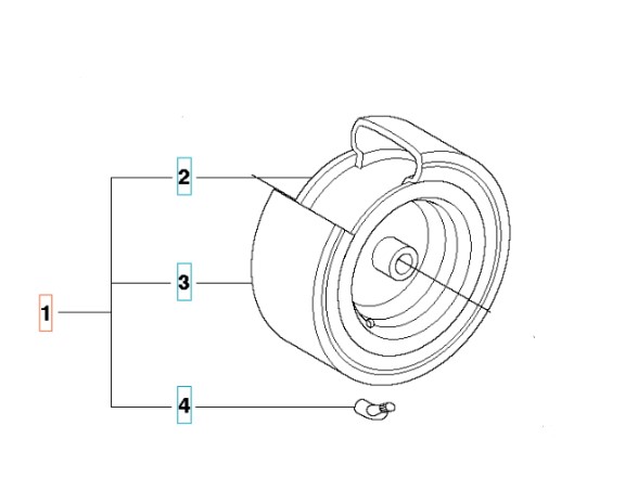 Roue R111B, R111B5, R112C, R112C5, R112iC dans le groupe Pièces De Rechange / Pièces détachées Rider / Pièces détachées Husqvarna Rider 112C5 chez GPLSHOP (5255847-01)