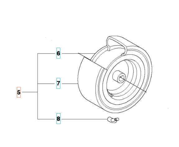 Roue R111B, R111B5, R112C, R112C5, C112iC dans le groupe Pièces De Rechange / Pièces détachées Rider / Pièces détachées Husqvarna Rider 112C5 chez GPLSHOP (5255849-01)