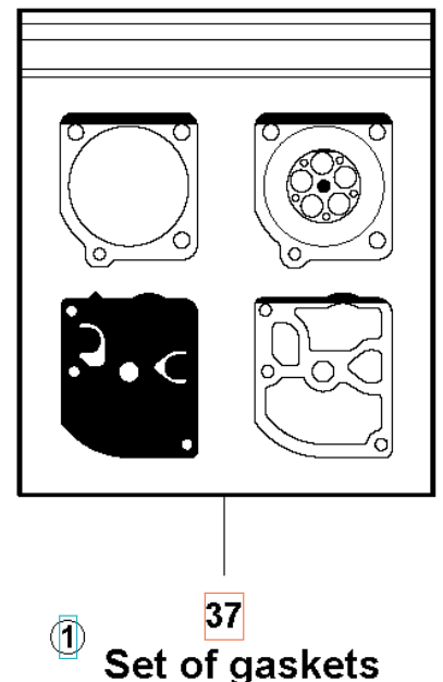 Jeu de joints 5310045-52 dans le groupe Pièces De Rechange / Pièces détachées Taille-haies / Pièces détachées Husqvarna 323HD60 chez GPLSHOP (5310045-52)