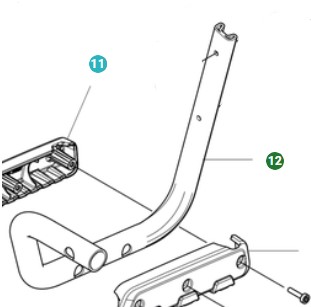 Ensemble de cadre de pare-chocs droit dans le groupe Pièces De Rechange / Pièces détachées Souffleurs de feuilles / Pièces détachées Husqvarna 550iBTX chez GPLSHOP (5310169-01)