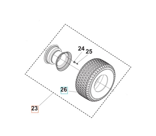 Kit de roues TS 112, TS 114, TC 215T, TC 220T, TS 112, TS 114, TS 215T, TS 217T dans le groupe Pièces De Rechange chez GPLSHOP (5311479-42)