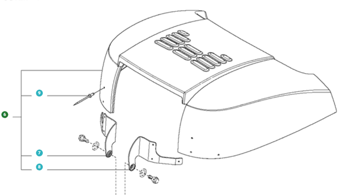 Capot moteur Kpl dans le groupe Pièces De Rechange / Pièces détachées Jonsered Tondeuse autoportée / Pièces détachées Jonsered FR 2216 MA chez GPLSHOP (5354190-04)