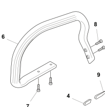 Scie à chaîne 240I à poignée avant 5365581-01 dans le groupe Pièces De Rechange / Pièces détachées Tronçonneuses / Pièces détachées Husqvarna 240i chez GPLSHOP (5365581-01)