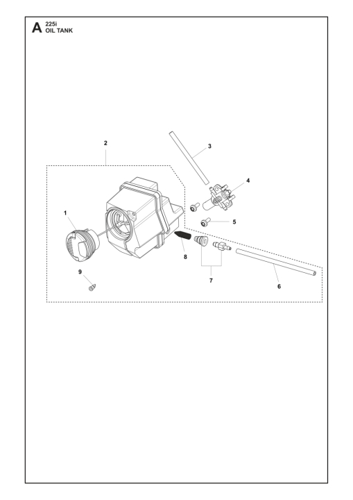 Pièces de service Tank Assy 225I 5376482-01 dans le groupe Pièces De Rechange / Pièces détachées Tronçonneuses / Pièces détachées Husqvarna 225i chez GPLSHOP (5376482-01)