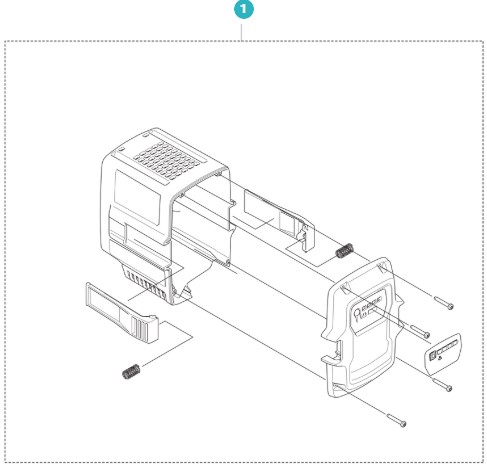 Boîtier pour batterie Husqvarna B70 dans le groupe Pièces De Rechange / Pièces détachées Batteries et Chargeurs BLi / Pièces détachées Husqvarna B70 chez GPLSHOP (5389929-01)