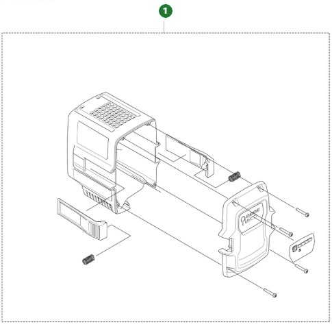 Boîtier pour batterie Husqvarna B140 dans le groupe Pièces De Rechange / Pièces détachées Batteries et Chargeurs BLi / Pièces détachées Husqvarna B140 chez GPLSHOP (5389944-01)