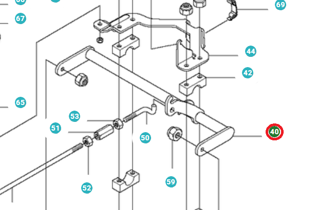 Croisillon dans le groupe Pièces De Rechange / Pièces détachées Jonsered Tondeuse autoportée / Pièces détachées Jonsered FR 2216 MA 4x4 chez GPLSHOP (5442207-02)