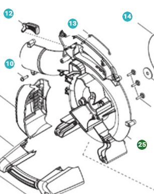 Parchemin - Intérieur dans le groupe Pièces De Rechange / Pièces détachées Souffleurs de feuilles / Pièces détachées Husqvarna 125BVX chez GPLSHOP (5451100-01)