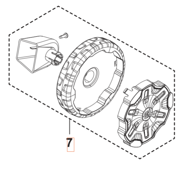 Roue avec essieu 5460920-01 dans le groupe Pièces De Rechange / Pièces détachées Nettoyeurs haute pression / Pièces détachées Husqvarna PW240 chez GPLSHOP (5460920-01)