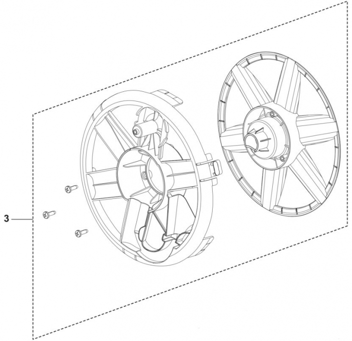 Support pour enrouleur de tuyau 5460927-01 dans le groupe Pièces De Rechange / Pièces détachées Nettoyeurs haute pression / Pièces détachées Husqvarna PW240 chez GPLSHOP (5460927-01)