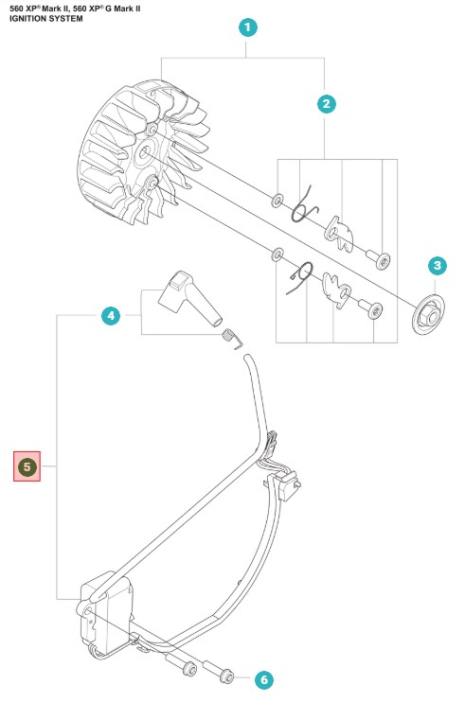 Module d'allumage Husqvarna 560XP Mark II, 562XP Mark II dans le groupe Pièces De Rechange / Carburateurs / Carburateur pour tronçonneuse chez GPLSHOP (5463781-01)