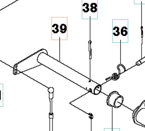 Levier dans le groupe Pièces De Rechange / Pièces détachées Rider / Pièces détachées Husqvarna Rider 112C5 chez GPLSHOP (5743777-01)