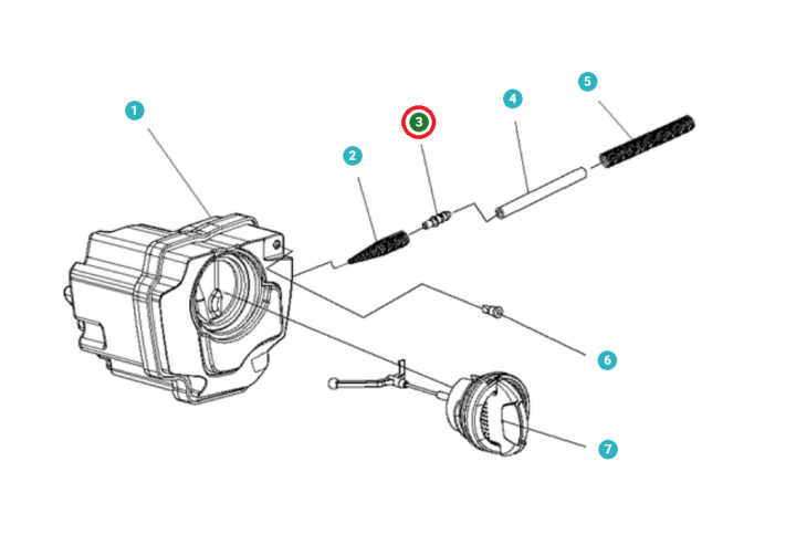 Tuyau 5748009-01 dans le groupe Pièces De Rechange / Pièces détachées Tronçonneuses / Pièces détachées Husqvarna 120i chez GPLSHOP (5748009-01)