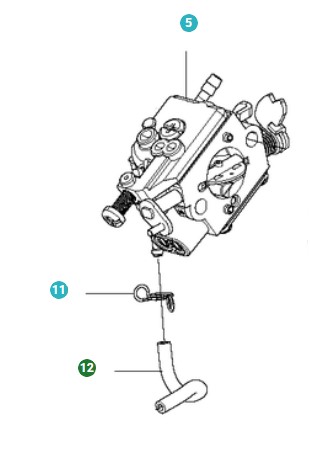 Tuyau de carburant dans le groupe Pièces De Rechange / Pièces détachées Souffleurs de feuilles / Pièces détachées Husqvarna 525BX chez GPLSHOP (5775333-04)