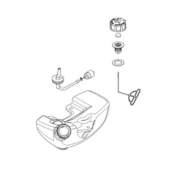 Réservoir de carburant complet dans le groupe Pièces De Rechange / Pièces détachées Souffleurs de feuilles / Pièces détachées Husqvarna 580BTS chez GPLSHOP (5783115-02)