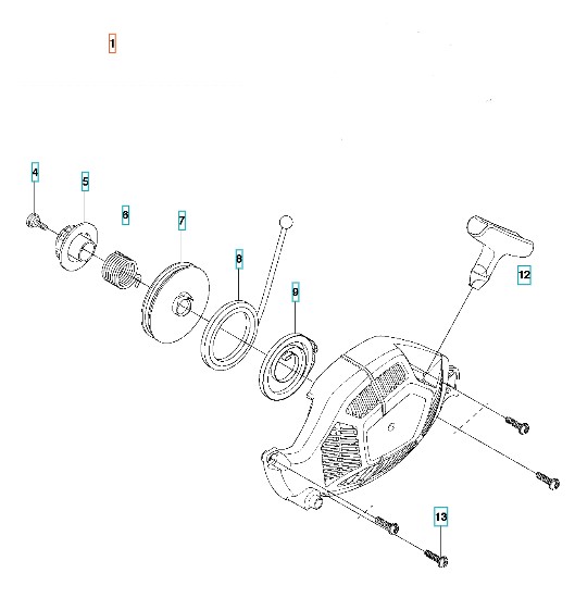 Dispositif De Lancement Husqvarna 439 dans le groupe Pièces De Rechange / Pièces détachées Tronçonneuses / Pièces détachées Husqvarna 439 chez GPLSHOP (5793098-01)