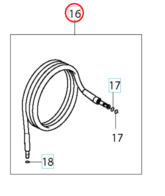 Tuyau Bras En Acier 13M Xt 5926176-45 dans le groupe Pièces De Rechange / Pièces détachées Nettoyeurs haute pression / Pièces détachées Husqvarna PW450 chez GPLSHOP (5926176-45)