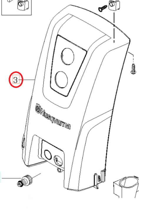 Devant 5936607-01 dans le groupe Pièces De Rechange / Pièces détachées Nettoyeurs haute pression / Pièces détachées Husqvarna PW450 chez GPLSHOP (5936607-01)