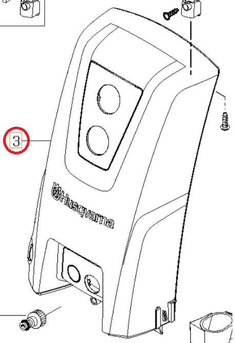 Devant 5936608-01 dans le groupe Pièces De Rechange / Pièces détachées Nettoyeurs haute pression / Pièces détachées Husqvarna PW460 chez GPLSHOP (5936608-01)