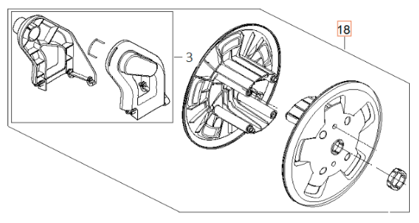 Ensemble De Rouleau De Tuyau 5960269-01 dans le groupe Pièces De Rechange / Pièces détachées Nettoyeurs haute pression / Pièces détachées Husqvarna PW460 chez GPLSHOP (5960269-01)