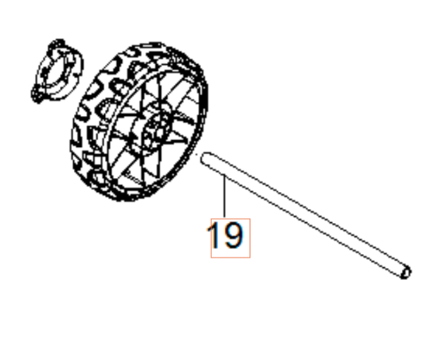 Axe De Roue 5962890-01 dans le groupe Pièces De Rechange / Pièces détachées Nettoyeurs haute pression / Pièces détachées Husqvarna PW360 chez GPLSHOP (5962890-01)