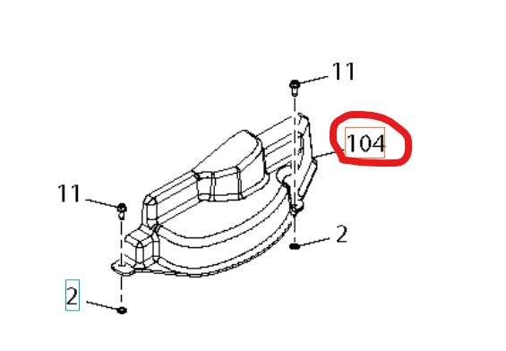 Couvercle de mandrin droit Guard 97Crd