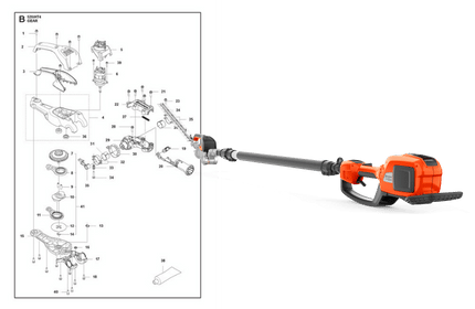 Husqvarna 520iHT4 med sprängskiss