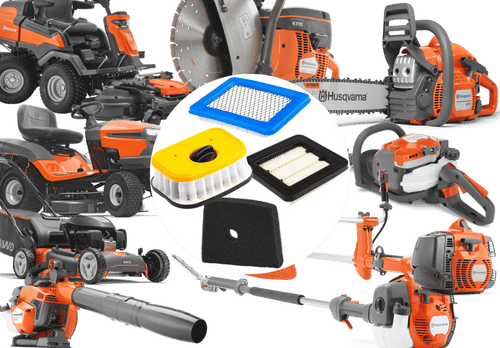 Husqvarna forest and garden machines with replacement air filters